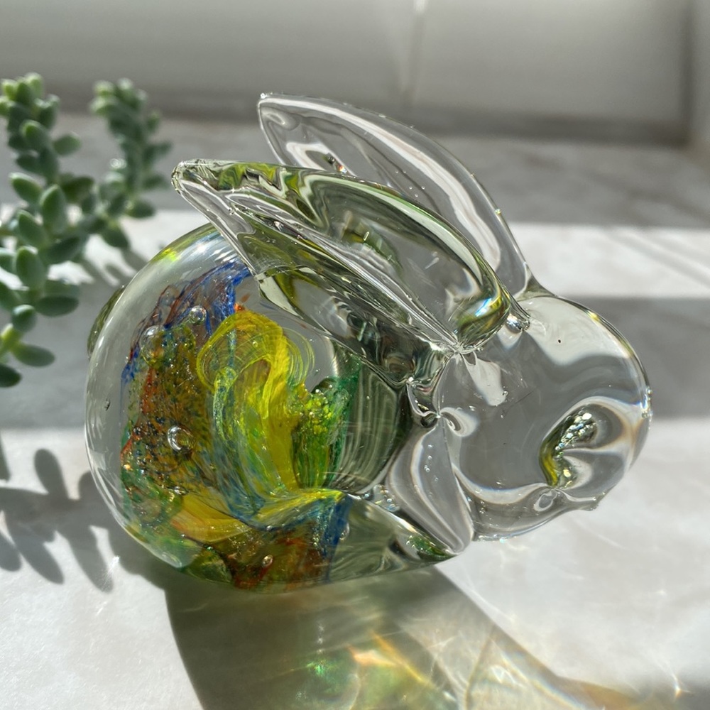 🐰Vintage🐰Glass Bunny Paperweight - Picture 2 of 9